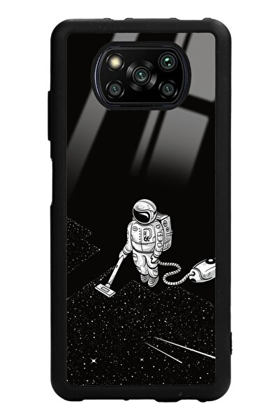Spoyi Xiaomi Poco X3 Astronot Tatiana Tasarımlı Glossy Telefon Kılıfı