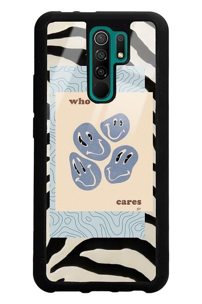 Spoyi حافظة هاتف لامعة بتصميم زيبرا إيموجي لهاتف Xiaomi Redmi 9