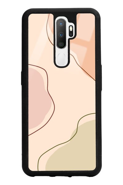 Spoyi غطاء هاتف Oppo A5 (2020) اللامع بتصميم بألوان عارية