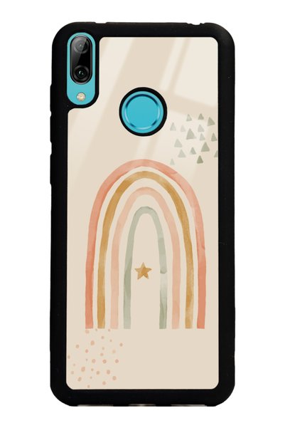 Spoyi Huawei Y7 (2019) Glossy Phone Case with Watercolor Art Design