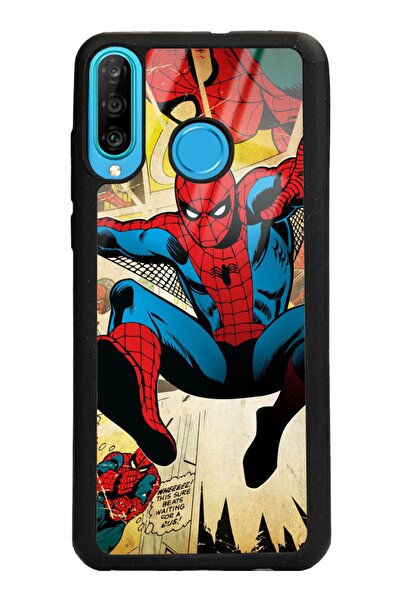 Spoyi Huawei P20 Lite Spider-man Örümcek Adam Tasarımlı Glossy Telefon Kılıfı
