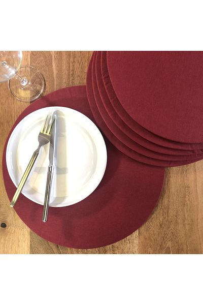 desen izmir American Service, ύφασμα + ξύλινη πλάκα Claret Red Color Board (6 τεμάχια)