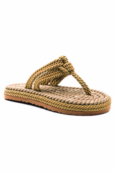 PASSAGE SHOES 6142 Gold Rope Women's Slippers