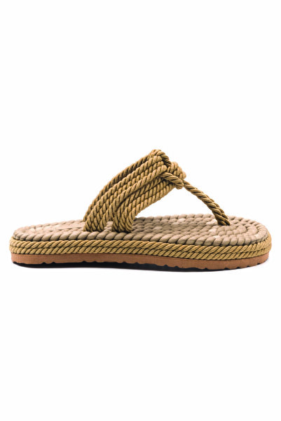 PASSAGE SHOES 6142 Gold Rope Women's Slippers