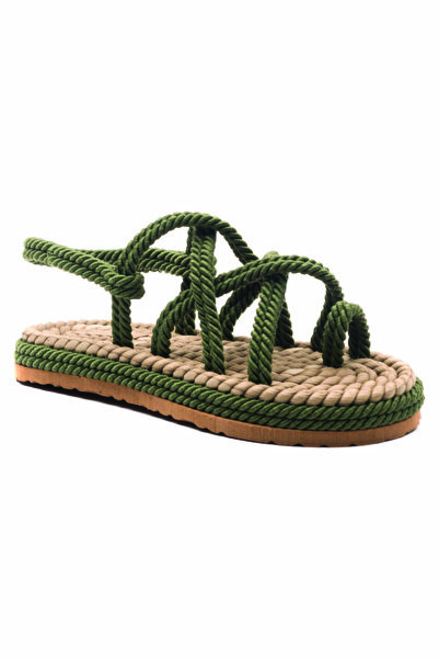 PASSAGE SHOES 6141 Khaki Rope Rope Women's Sandals
