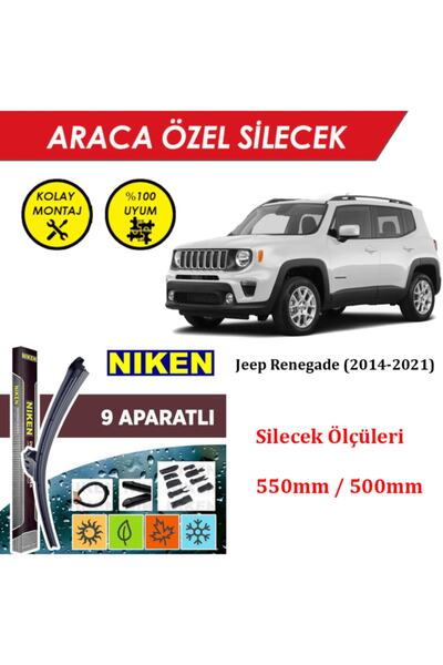 MeyZone Jeep Renegade Ön Cam Silecek Takımı (2014-2021)