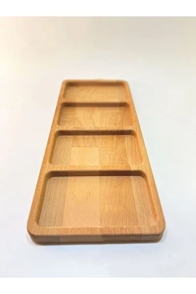 Runo Wood Natural Wooden Snack, Breakfast, Fruit Presentation Plate (Large Size)
