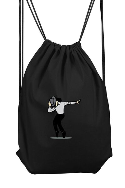 herotasarım Michael Jackson Unisex Μαύρο Αθλητικό Σακίδιο πλάτης - 36x50 cm Bll1565