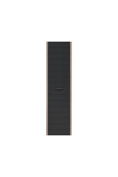 DENKO Mostar 35 Cm Mdf Boy Banyo Dolabı Antrasit Gri Kapaklı