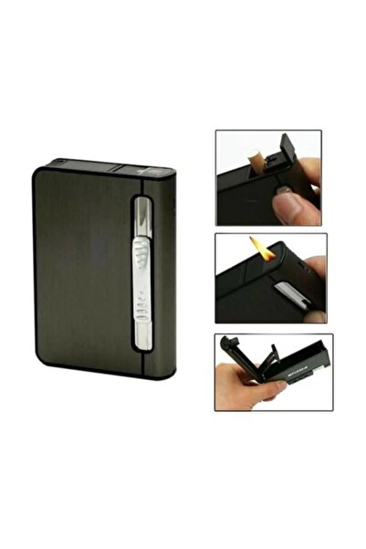 Yeni Özel Otomatik Jet Çakmaklı Sigara Tabakası Sarma Tutun Saklama Kutusu