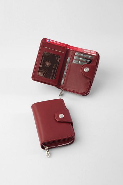 CENGİZ PAKEL Γυναικείο πορτοφόλι μικρού μεγέθους Claret Red