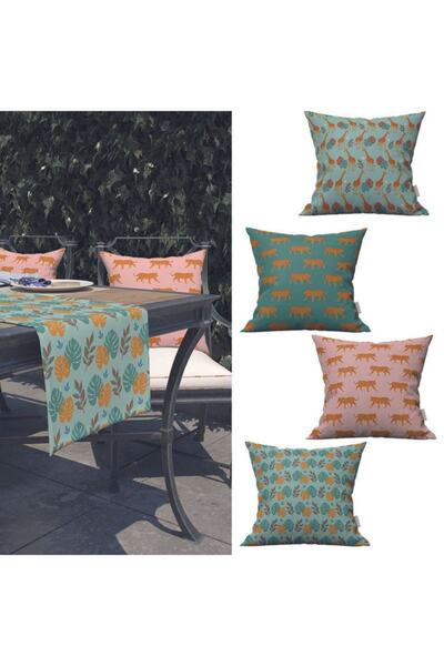 Marte Home Froni Bahar Seti - Runner 4 Kırlent Kılıfı