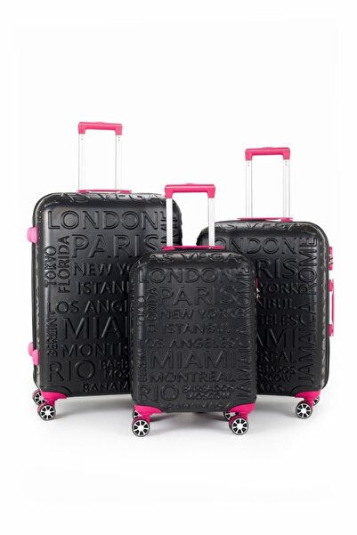 ÇÇS 5167 Ekstra Dayanıklı Kabin, Orta Ve Büyük 3'lü Valiz Seti