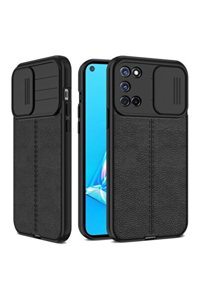 Fibaks Galaxy A02s Uyumlu Kılıf Sürgülü Slide Kamera Korumalı Deri Görünümlü ...