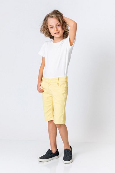 incity Boy's Slim Fit Yellow Capri