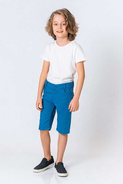 incity Boy's Slim Fit Blue Capri