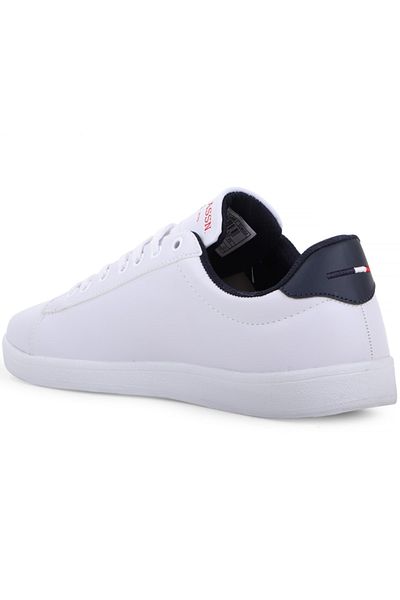 U.S. Polo Assn. White εναντίον U.S. Polo Assn. Αθλητικά παπούτσια Unisex με κορδόνια Franco 1fx