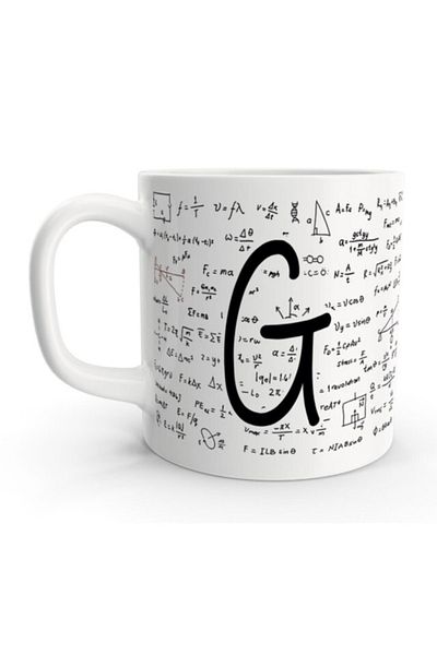 Rock'n Fox Letter G Math Formula Design Mug with Letter