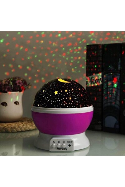 TechnoSmart Dönen Renkli Star Master Yıldızlı Gökyüzü Projeksiyon Gece Lambası Masa Lambası