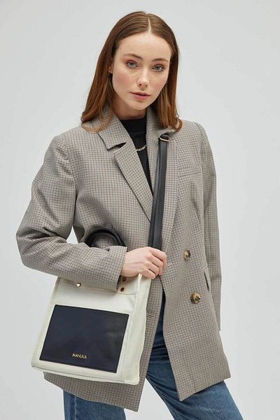 Manuka Black Leather Pocket Stanek Women's Canvas Bag - Classic