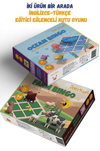 DoerKids Tombala Ikili Set - Temalı Çocuk Tombalası 2-6 Yaş