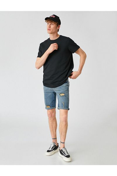 Koton Distressed Denim Shorts