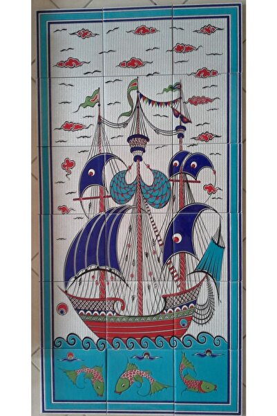 Kütahya Çini Porselen El Yapımı Çini Pano Dış Cephede Kullanılabilir