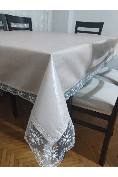 CEYDA مفرش المائدة البلاستيكية الدانتيل حافة نمط زهرة