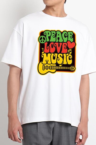 GreenMint للجنسين الأبيض الراستا السلام الحب الموسيقى