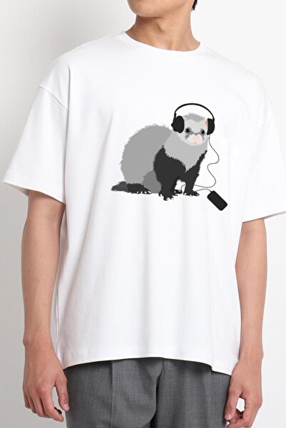 GreenMint للجنسين الأبيض مضحك الموسيقى الحب Ferret