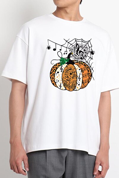 GreenMint للجنسين الأبيض عيد الهالوين اليقطين رموز الموسيقى مدرس الموسيقى عيد...