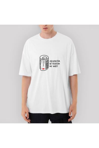 Z zepplin هل هناك إثارة بيننا تي شيرت أبيض كبير الحجم