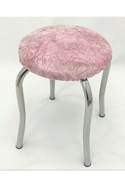 karamanlıhome Ροζ Χρώμα 6 τεμαχίων Σφουγγάρι Βελούδινο Κάλυμμα Σκαμπό Τυπικό 28~35cm