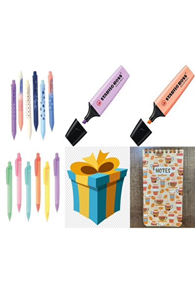 SEYFİKİRTASİYE Dev Kalem Seti 12 Adet 0.7 Versatil Kalem + 2 Adet Boss Fosfor...