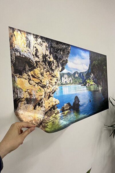 statik kağıt Statik Tutunma Özellikli Tablo - Poster Manzara (Model-18)