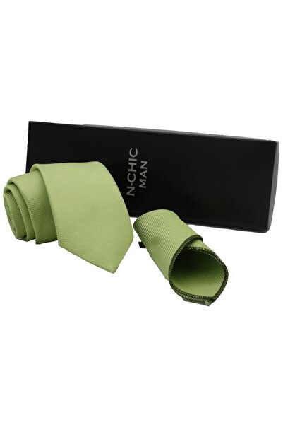 N-CHIC Hediye Kutulu Kravat Mendil Seti