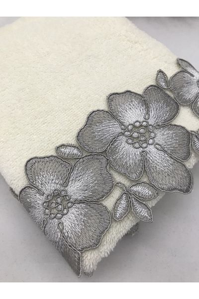 Çeyiz Bahçesi Τρισδιάστατη πετσέτα χεριών Rosebud Velvet