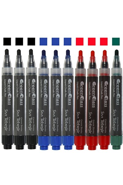 Green Class Sıvı Tebeşir Kalemi-4 Renk-10’ Lu