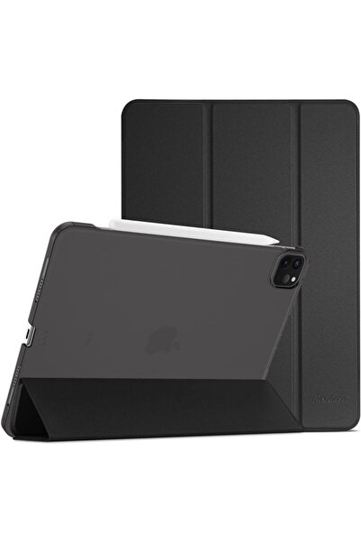 UnDePlus Apple Ipad Pro 11 4. Nesil Kılıf Pu Deri Smart Standlı Case A2435 A2759 A2761 A2762 Siyah