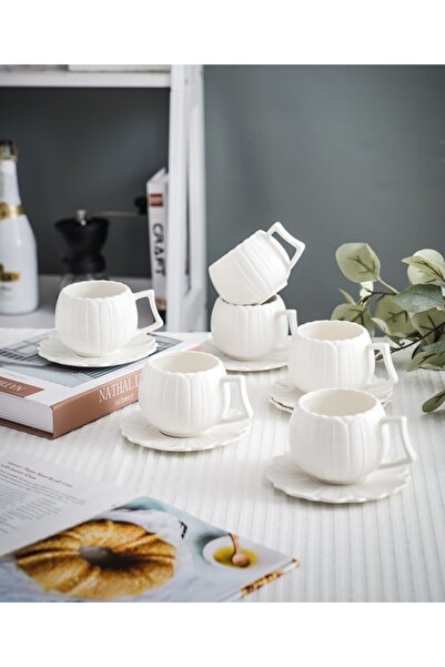 Genel Markalar 6 Kişilik Papatya Kahve Fincanı Takımı 90 Ml