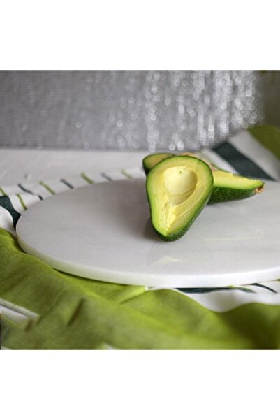 Akayev Marble 30 Cm White Round Presentation Plate