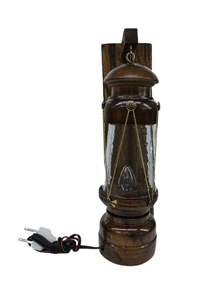 VİNAPASAJ Wooden Sailor's Lantern Wall Sconce Electric