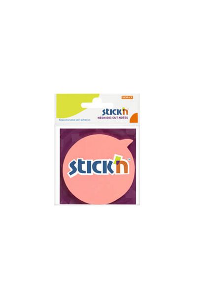Gıpta Stickn Die-cut Notes Sticky Note Paper - Neon Light Pink Topic