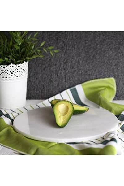 Akayev Marble 30 Cm White Round Presentation Plate