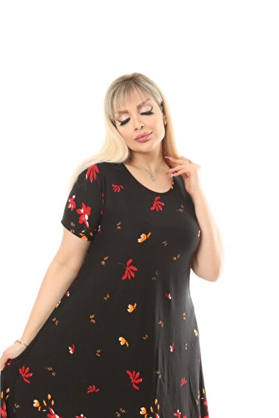 Mezura Ασύμμετρο βαμβακερό χτενισμένο γυναικείο φόρεμα με κοντό μανίκι, ασύμμετρο, χτενισμένο από βισκόζη