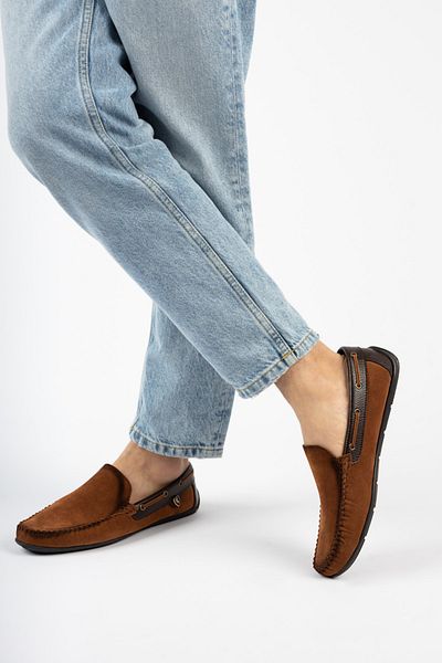 Freemax Ανδρικά Rog Loafers Suede Tan Brown