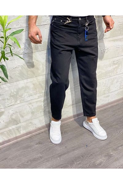 Oliggopol Ανδρικό μαύρο Boyfriend Jeans Lycra Jeans