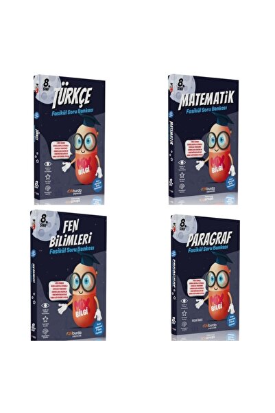 Onburda Yayınları 8.sınıf Türkçe Matematik Fen Konu Özetli Fasikül Soru Banka...