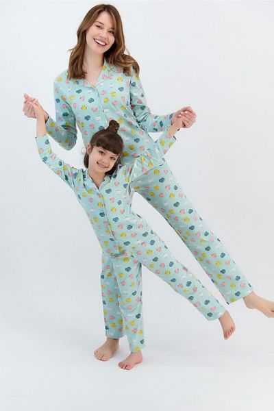 ROLY POLY Hendgehogs Light Mint Girl's Seasonal Shirt Pajama Set