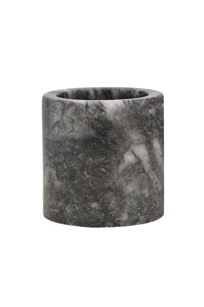 Kenpool Roza Mermer Baharatlık 8x8 Cm Mermer Tuzluk Masaüstü Baharatlık Siyah